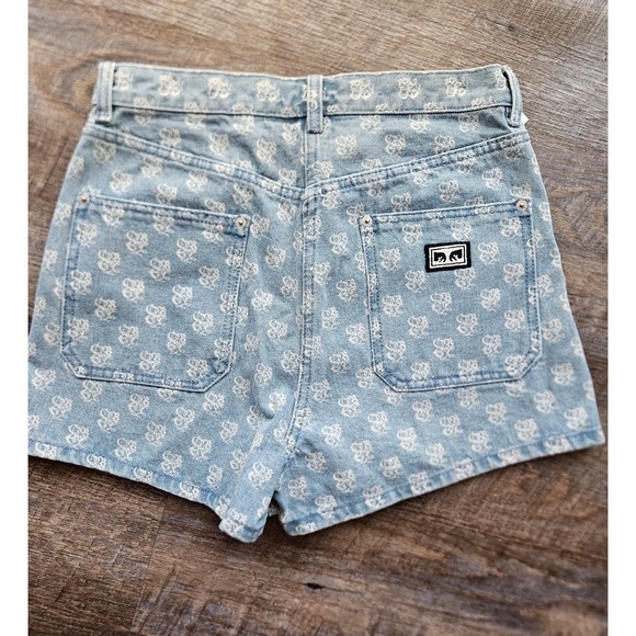 Obey Clash Denim Shorts light indigo size 27 NWT - Picture 4 of 5